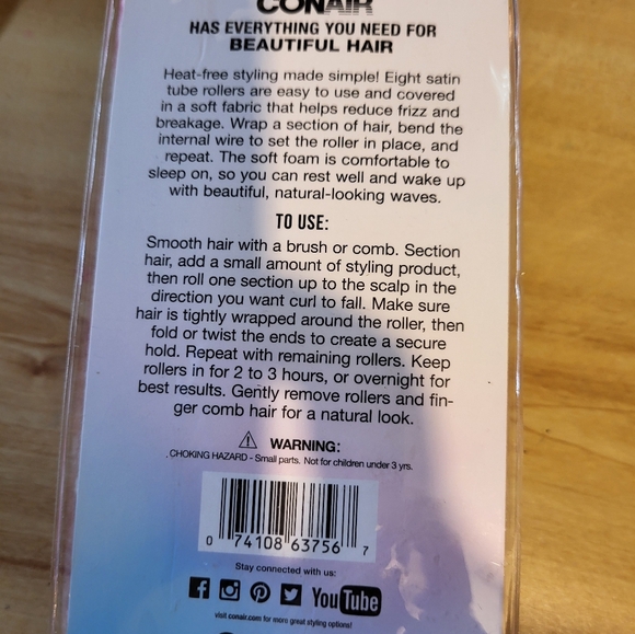 Conair Loose Satin Wave Rollers - Picture 2 of 2